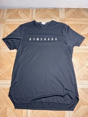Gymshark Men’s XL Black Short Sleeve Spellout Logo Fitness T-Shirt Tee