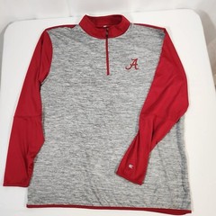 XL Colosseum Long Sleeve Dri Fit Alabama Pullover Crimson Tide & Grey Roll Tide