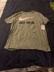 Nike Men’s T-Shirt Athletic Logo Swoosh Printed Active Short Sleeve Tee