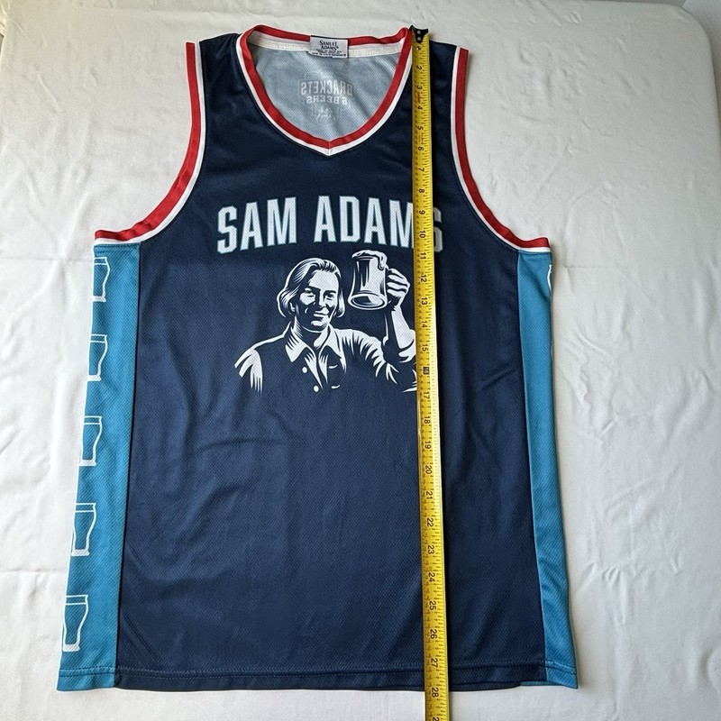Sam Adams Jersey Mens Blue Logo #23 Basketball Size Large gallery