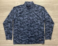 Fish Hippie Camo Print 1/4 Zip Pullover Mens Size Medium
