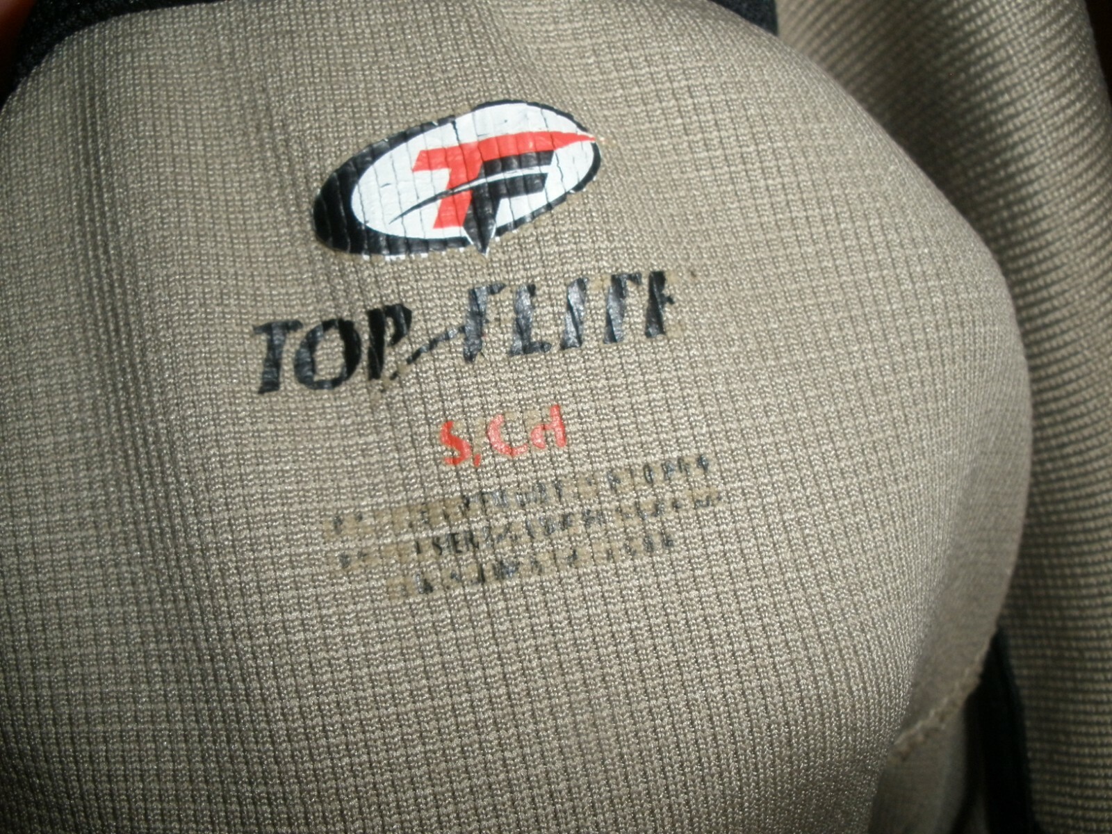 Men's Polo Golf Top Top Flite Large Tan Black (C10) gallery