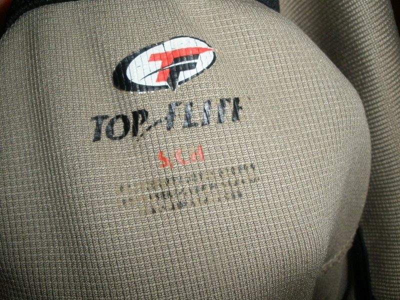 Men's Polo Golf Top Top Flite Large Tan Black (C10) gallery