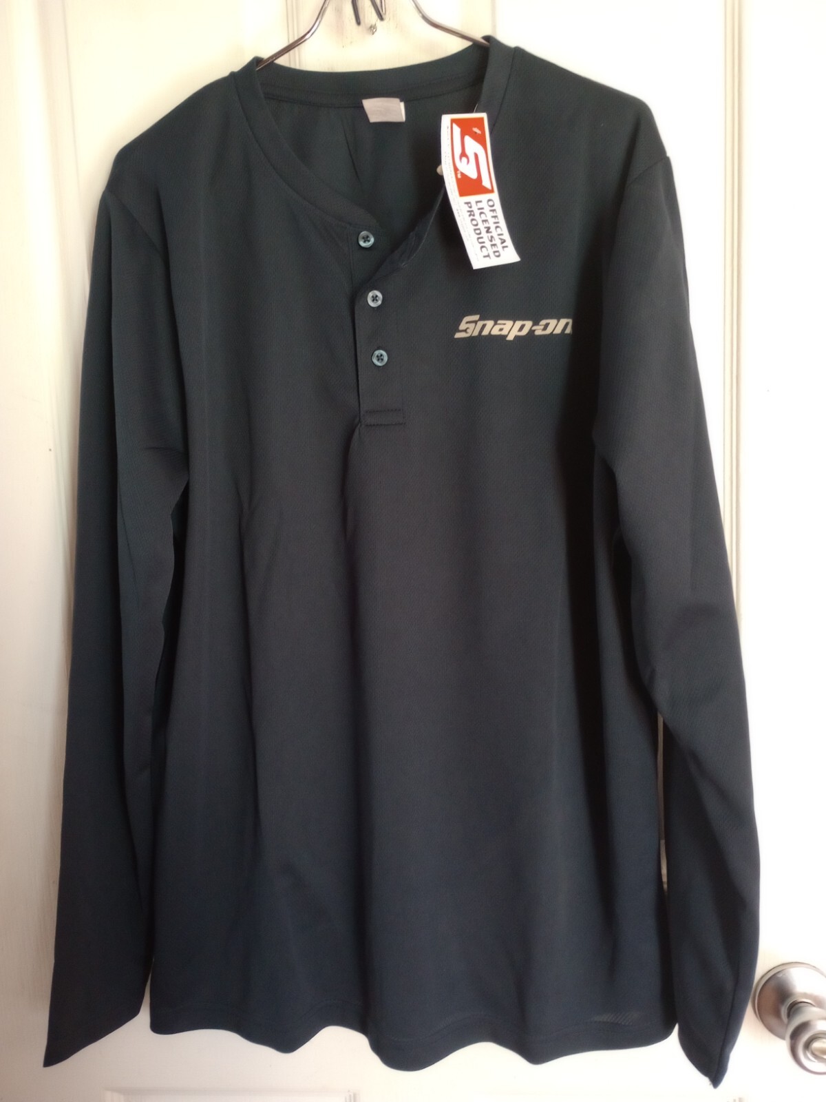 Snap-On Tools Long Sleeve Pullover Shirt Mens Large Navy Blue 100% Polyester gallery