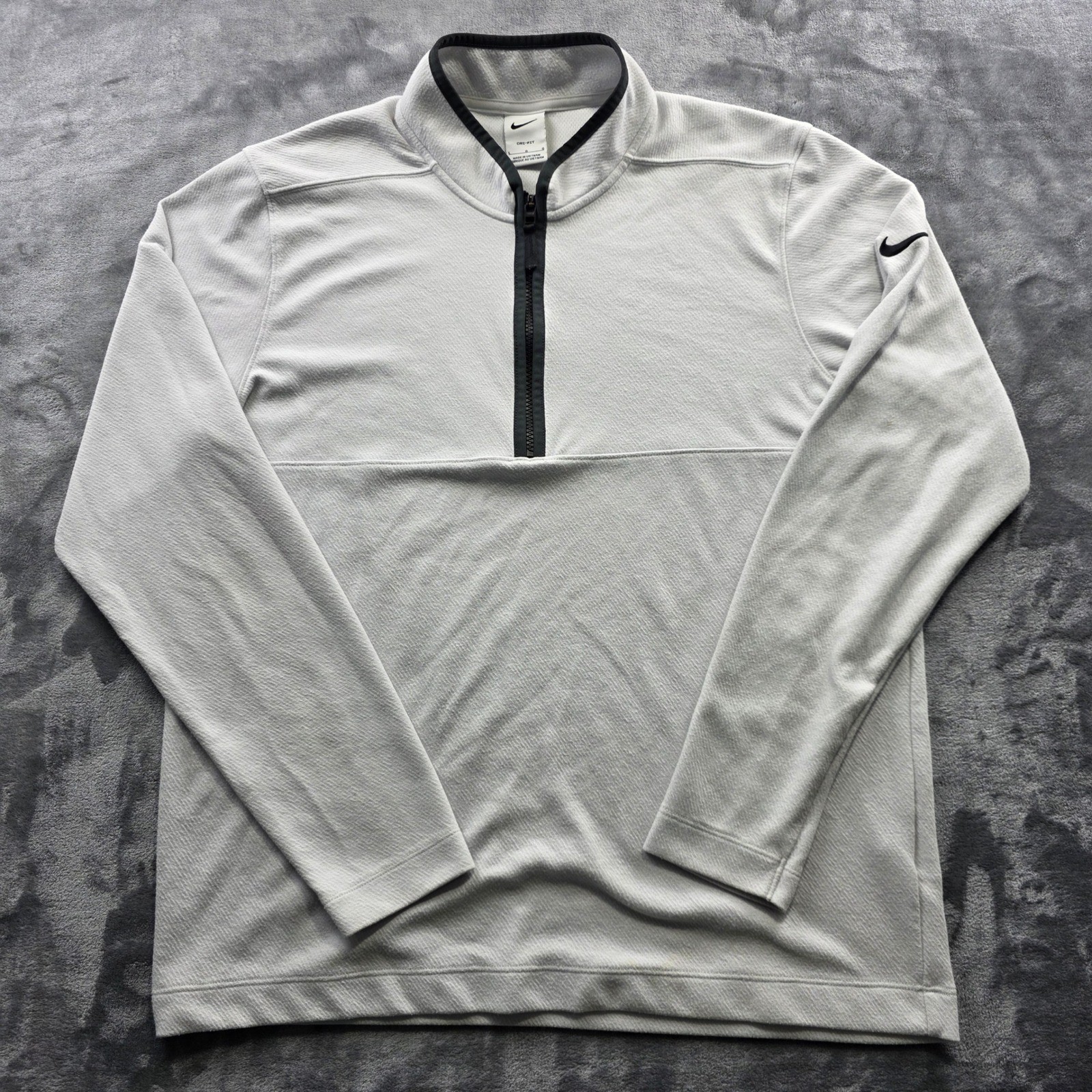 Nike Quarter Zip Pullover Large Gray Mens Regular Fit Polyester Dri-FIT Athletic gallery