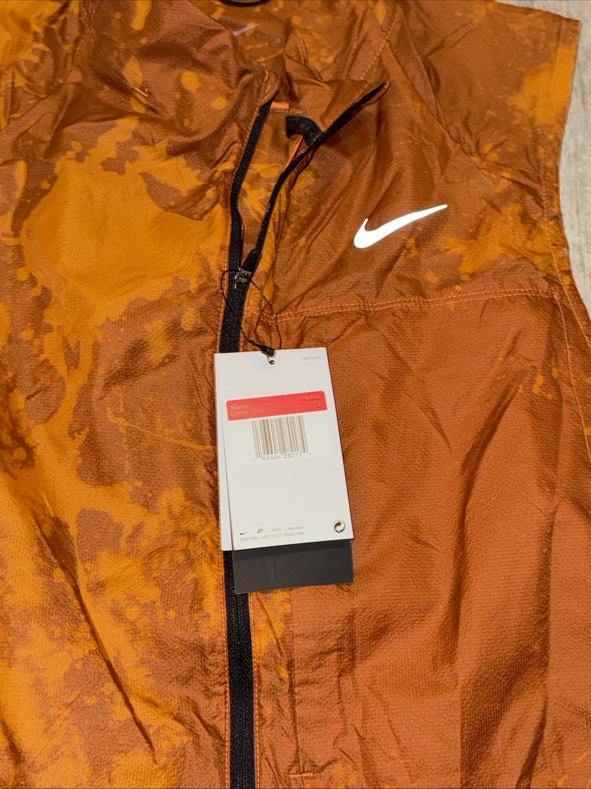 Nike Repel Run Division Men's Running Singlet Vest Orange DX0847-313 Large gallery