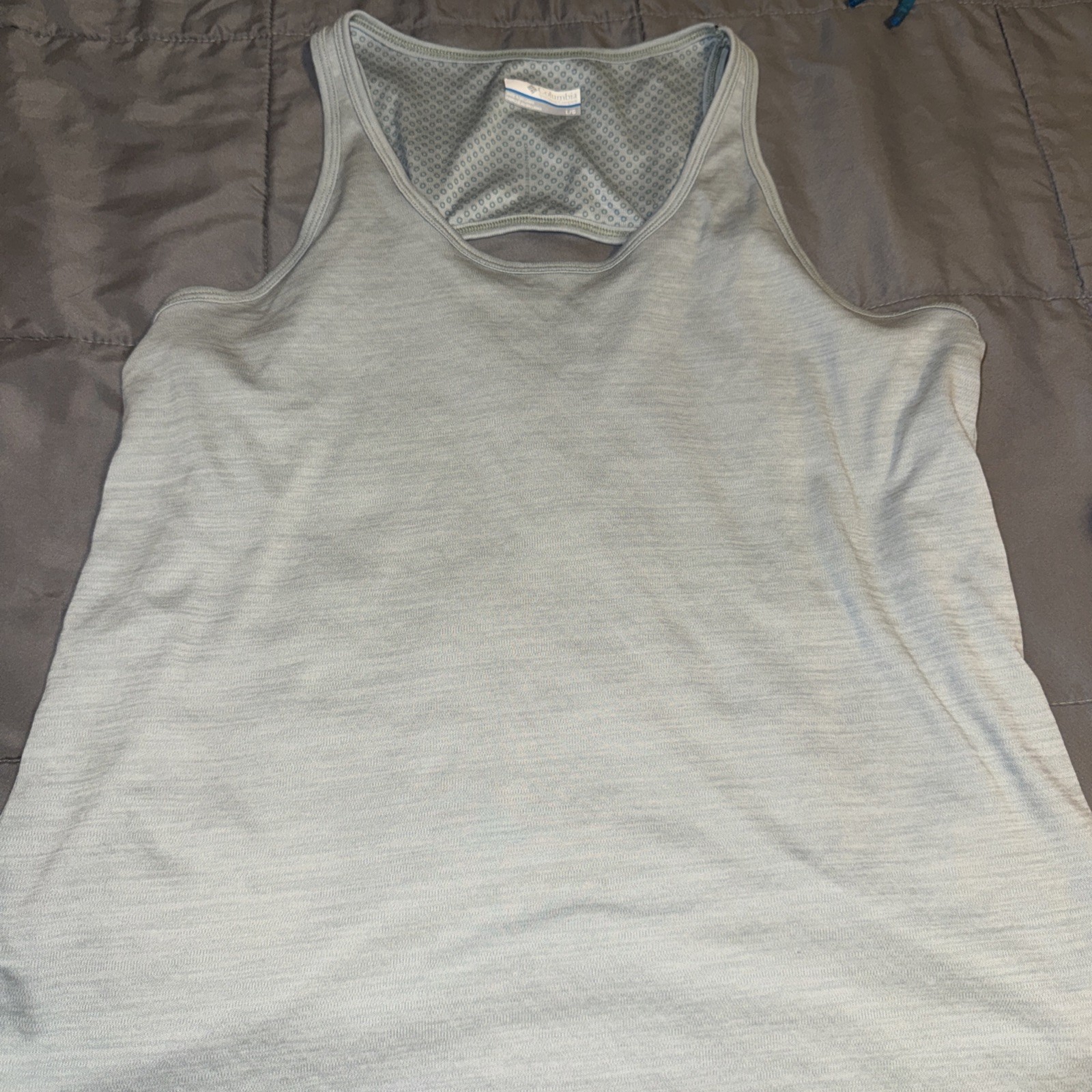 Columbia Grey Heathered Tank Top Sleeveless Shirt Women's Size Large gallery