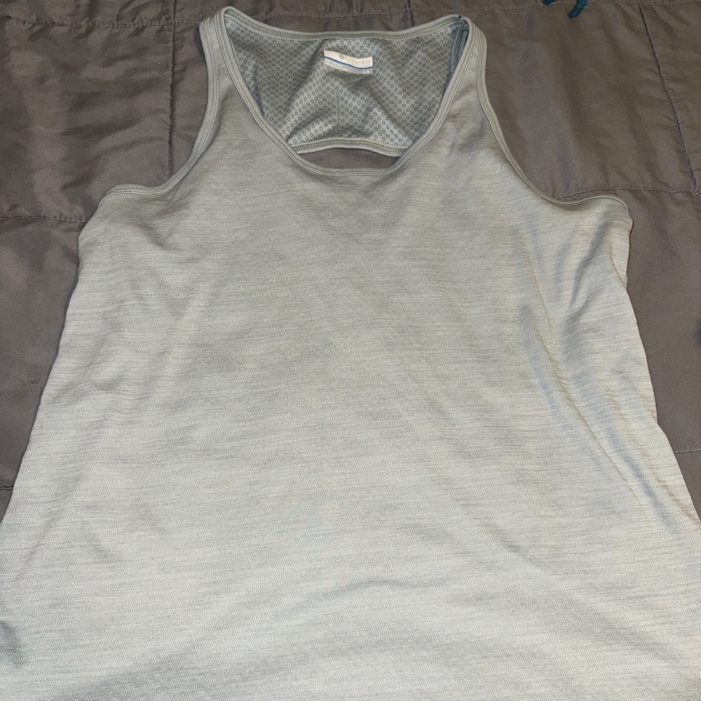 Columbia Grey Heathered Tank Top Sleeveless Shirt Women's Size Large