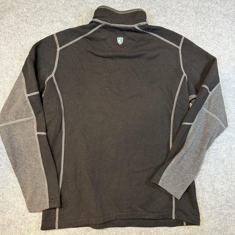 Kuhl Pullover Mens Large Black 1/4 Zip Fleece Hiking Thermal Long Sleeve Top gallery