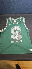 Harry Potter Slytherin Quidditch Jersey Mens Large Green Striped BOXLUNCH Soccer