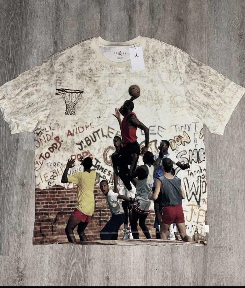 Nike Air Jordan 85 Graphic T Shirt Sail Multicolor Mens Size M HJ2362-133 $65
