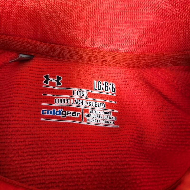 Under Armour Sweatshirt Men Large Storm 1 Fleece 1/4 Zip Water Resistant Orange gallery