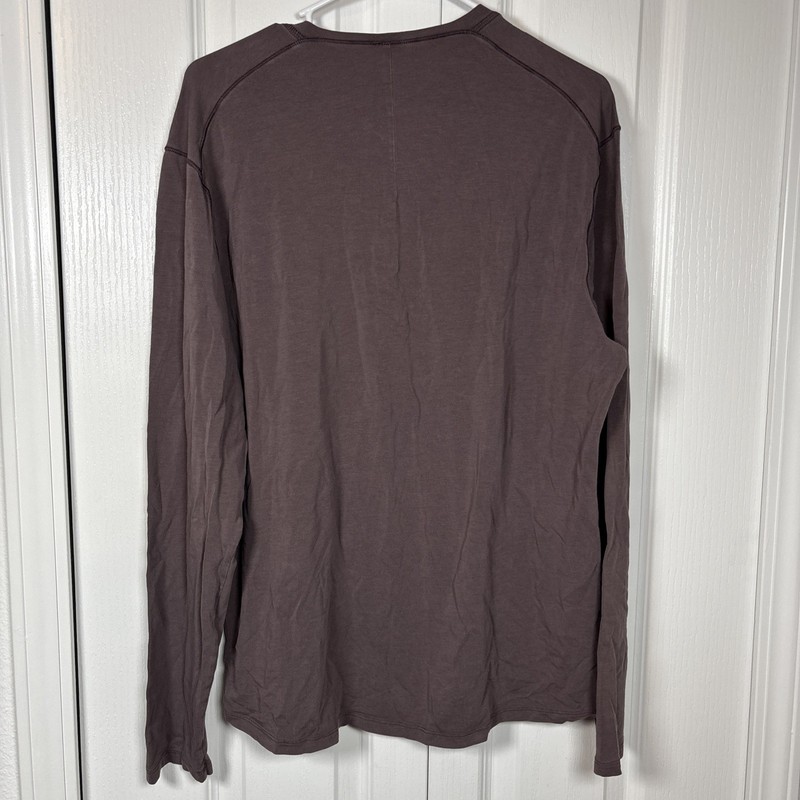 Lululemon Men’s 5 Yr Basic Henley Long Sleeve Heathered Black Plum L Vitasea gallery