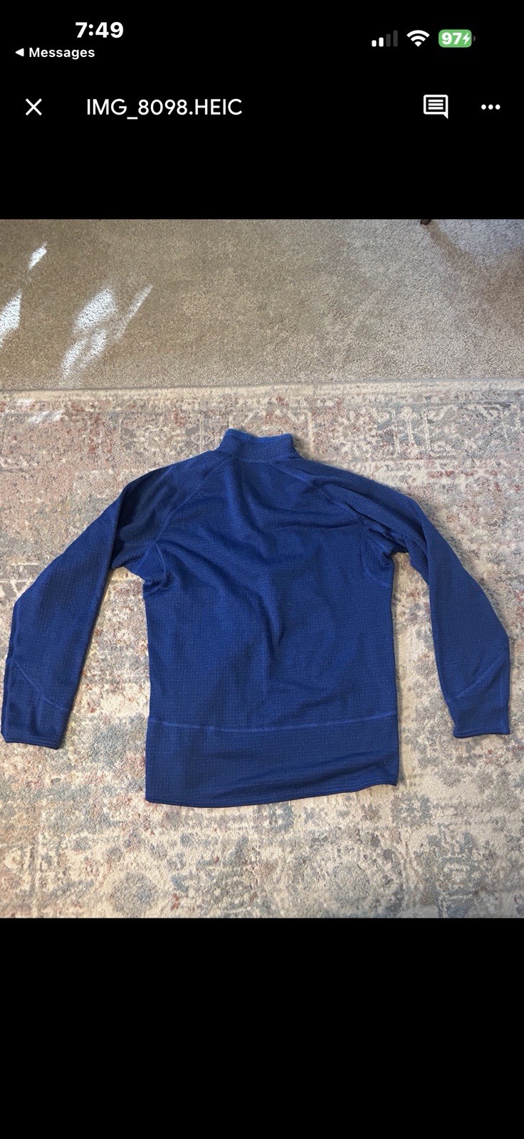 VTG Patagonia R1 Pullover Zip Men’s M Blue Outdoor Ski Hike Climb USA Fabric gallery