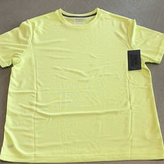 Athletic Works DriWorks Men’s Mesh Tee M Yellow Crew Neck Moisture Wicking