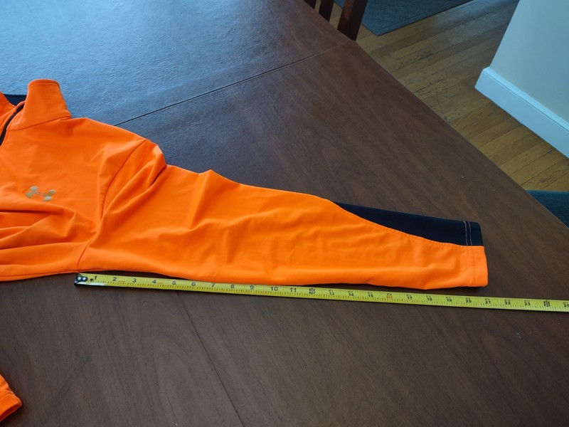 Under Armour Cold Gear Infrared Hunter Men's Blaze Orange 1/4 Zip Pullover EUC gallery