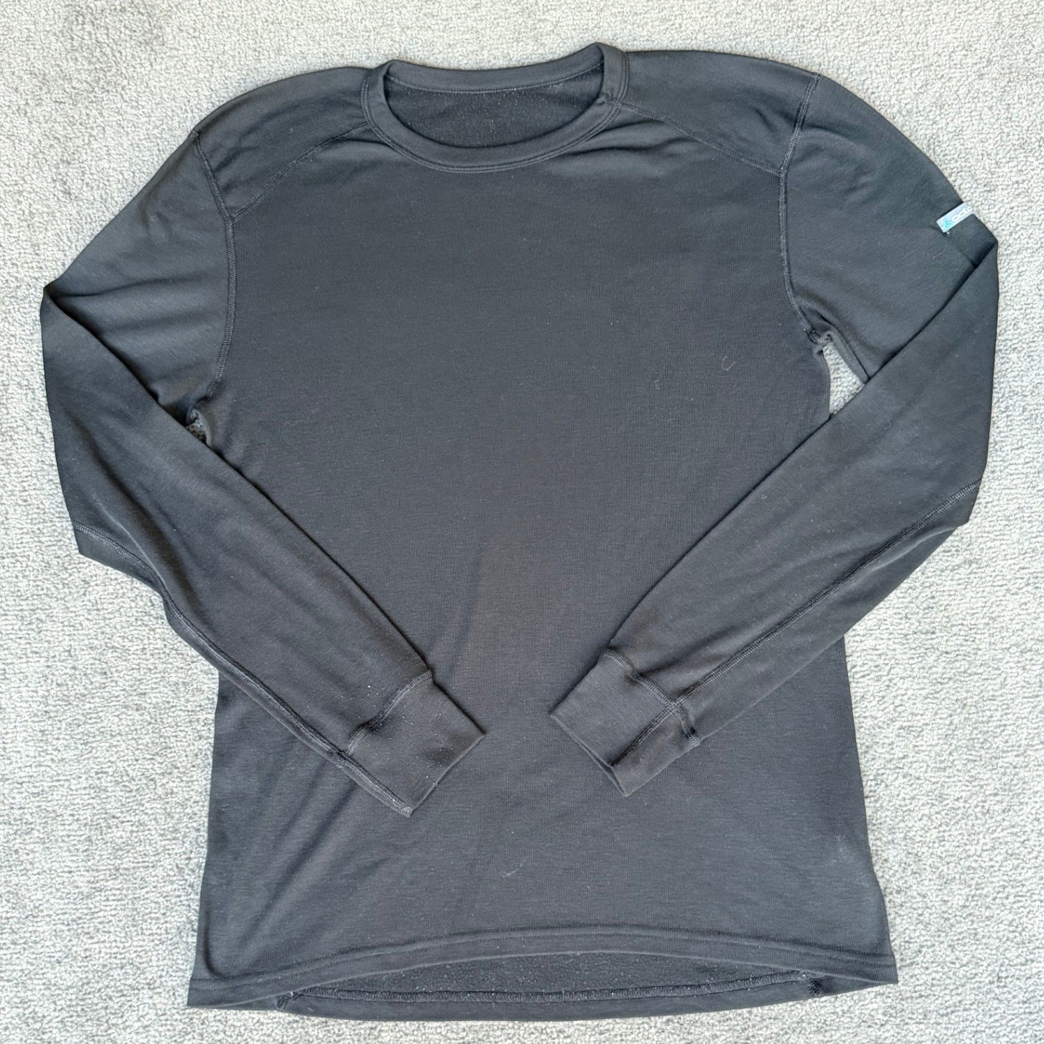 Odlo Mens XL Black Long Sleeve Performance Base Layer Crew Neck Thermal Top gallery