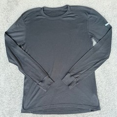 Odlo Mens XL Black Long Sleeve Performance Base Layer Crew Neck Thermal Top
