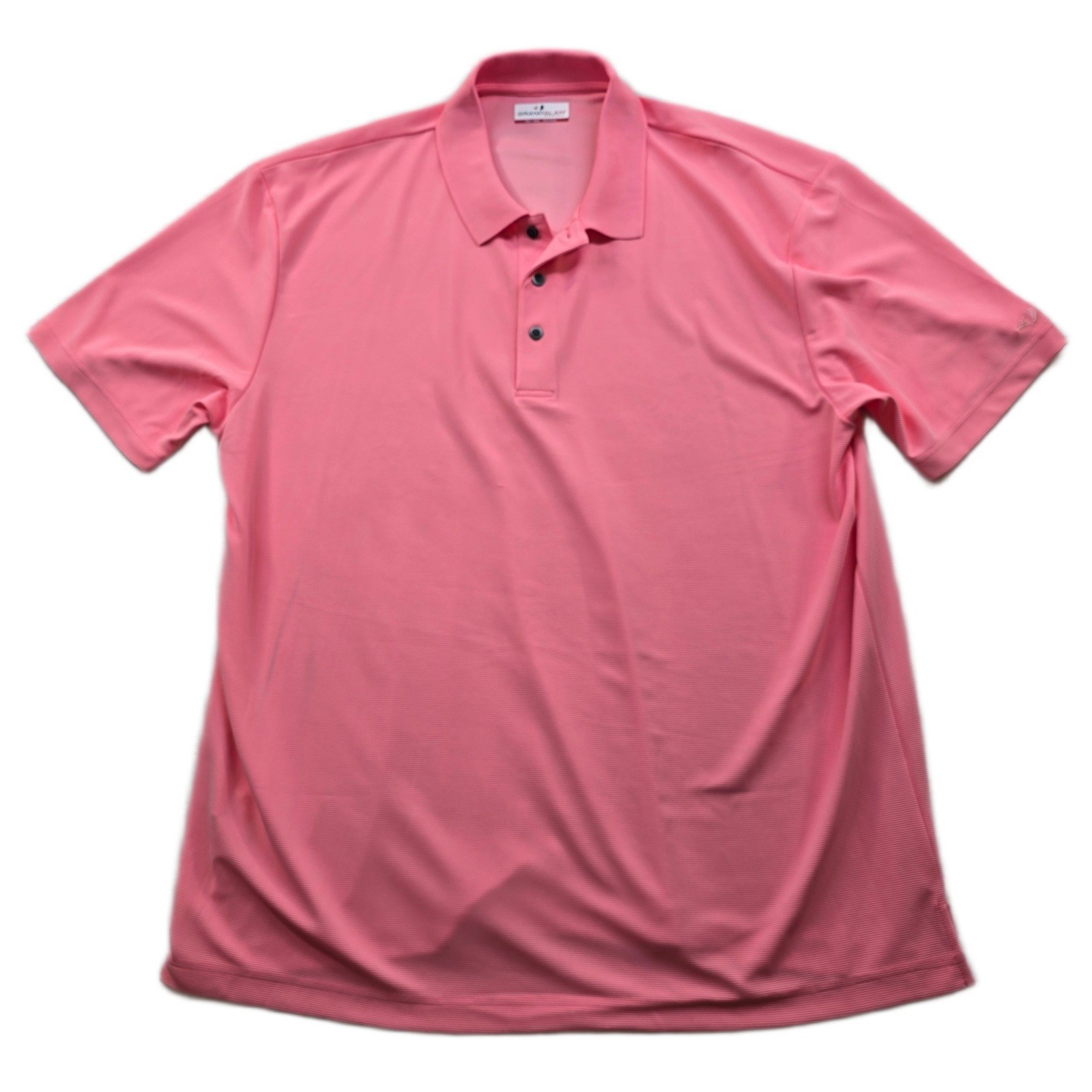 Grand Slam Performance Golf Polo Shirt Mens 2XL Pink Polyester Micro Stripe gallery
