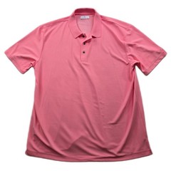 Grand Slam Performance Golf Polo Shirt Mens 2XL Pink Polyester Micro Stripe