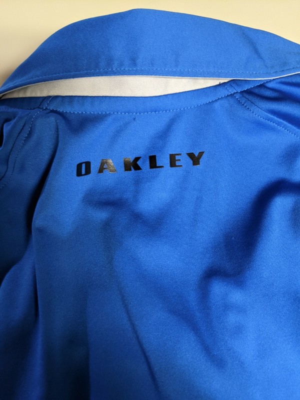 Oakley Mens Medium Golf Polo Ice Blue PRISTINE gallery