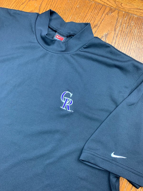 Early 00s Nike Team DRI-FIT Colorado Rockies Black Shirt L Polyester MLB Denver gallery