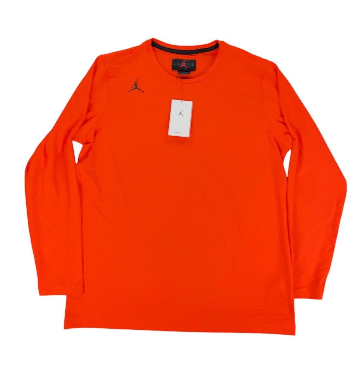 NEW Jordan Dri-Fit Long Sleeve Training Mens Size L Shirt Top Orange DQ7901-813 gallery