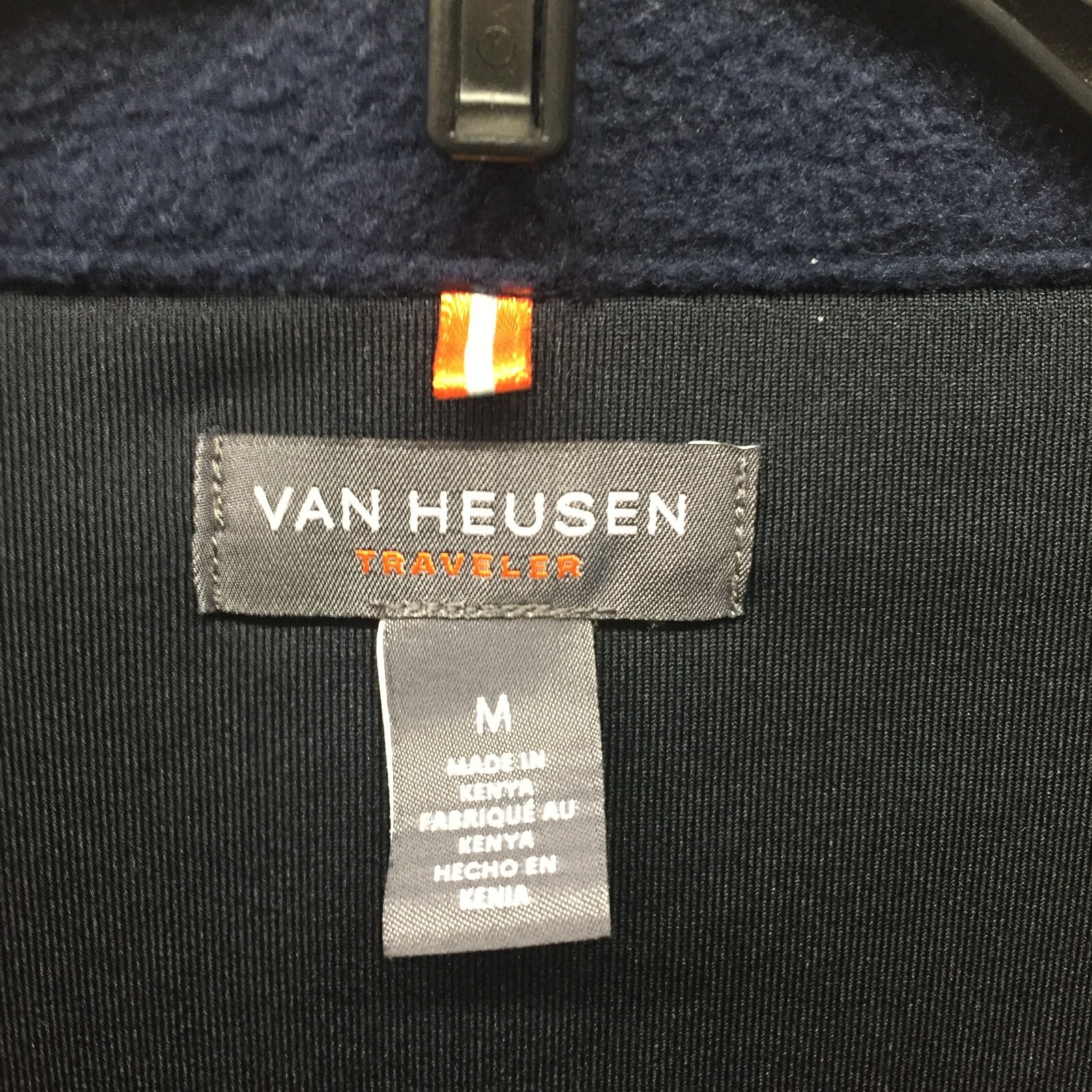 VAN HEUSEN MEN'S 1/4 ZIP TRAVELER LONG SLEEVE PULLOVER SHIRT BLUE TOP M gallery