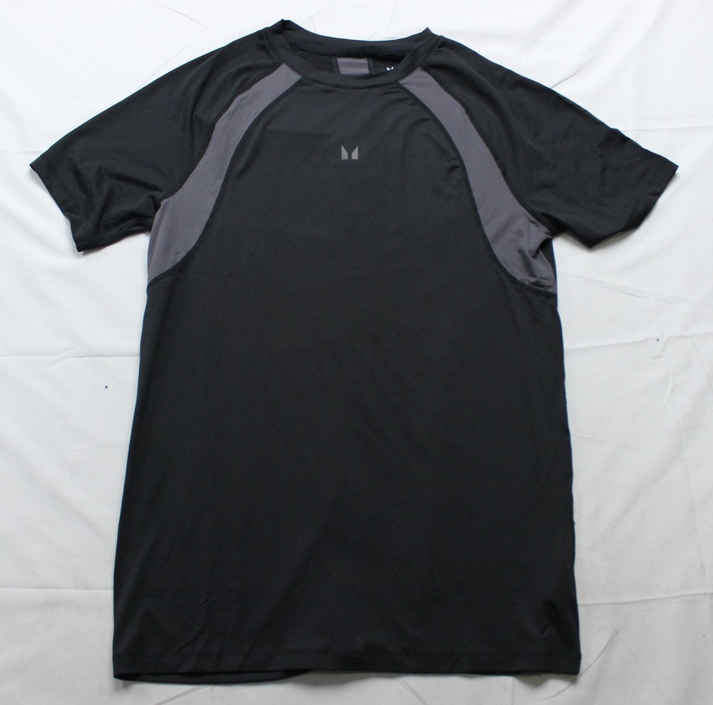 MP Men's Plain Short Sleeve 4-Way Stretch Tempo T-Shirt AP2 Black Small