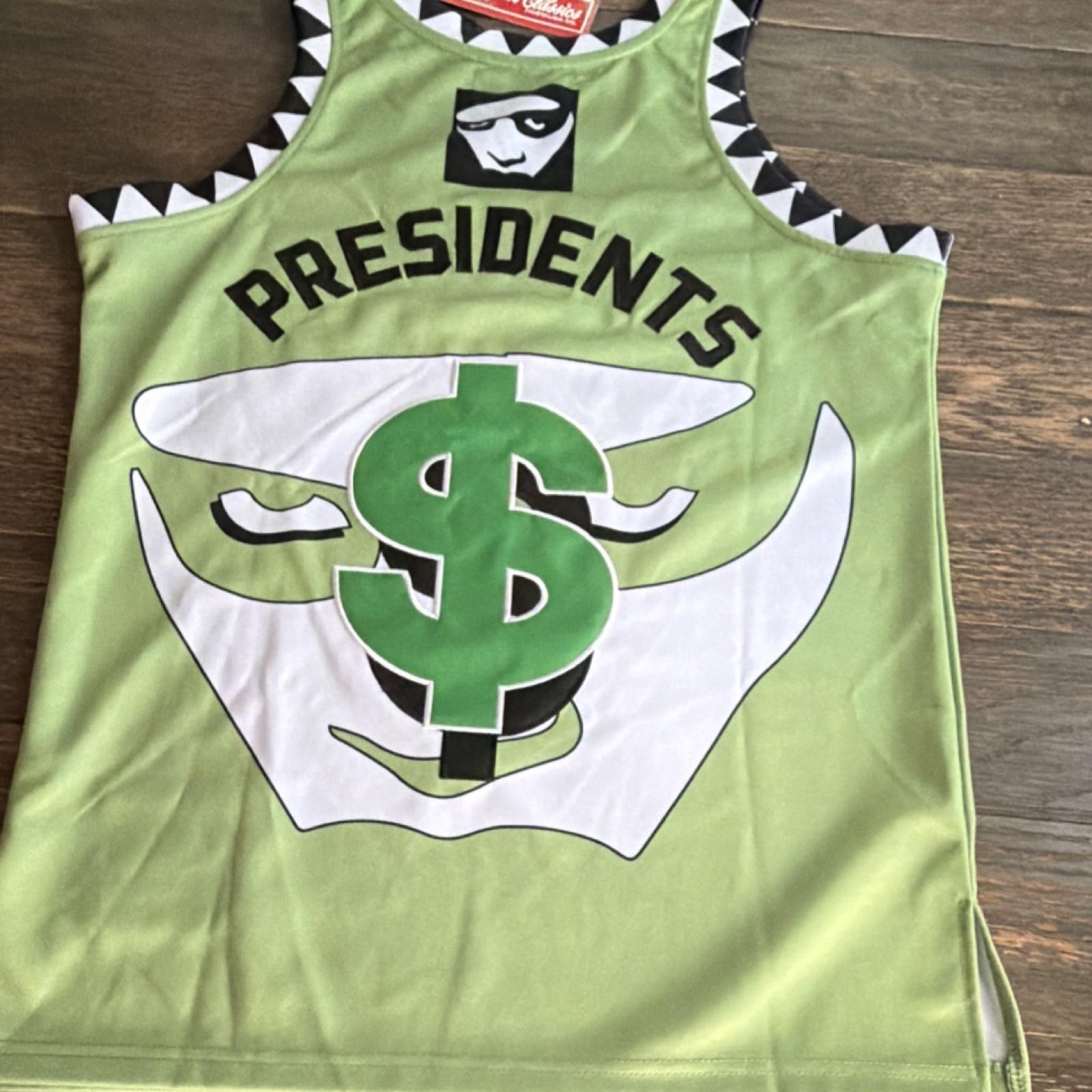 Headgear Classics HGC Dead Presidents Green Basketball Jersey Tank Top Men’s S gallery