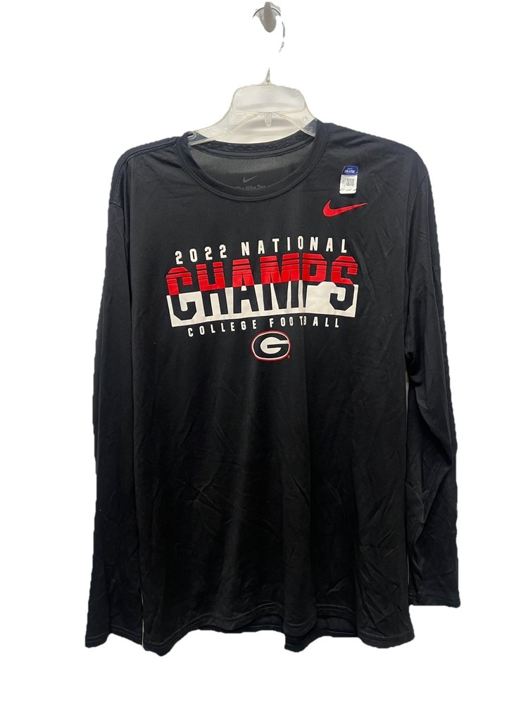 Nike Georgia Bulldogs Dri fit long sleeve UGA 2022 National Champs Tee Shirt XL