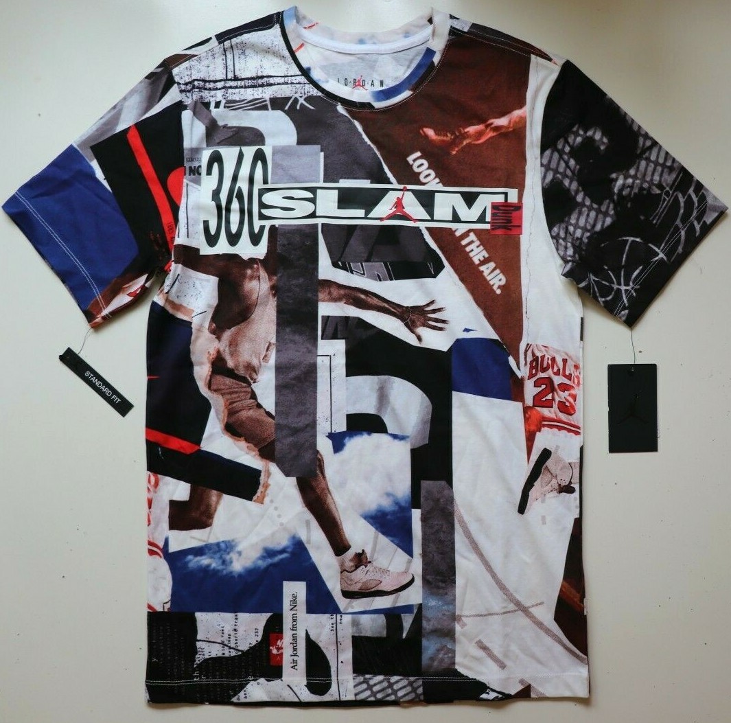 NIKE AIR JORDAN JUMPMAN MJ PHOTO PRINT SHORT SLEEVE TOP CJ6298-100 MEN S gallery