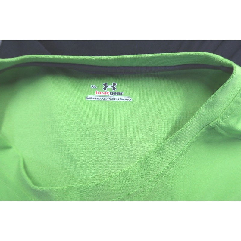 Lot of 3 Under Armour Men's HeatGear T-Shirt XL Black Lime Green Gray gallery