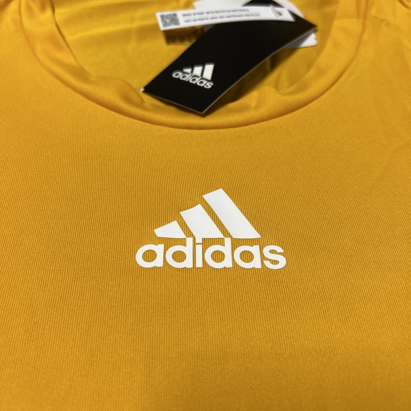 Adidas Men’s Short Sleeve Pregame Tee Shirt College Gold HT3965 Size 2XL NWT gallery