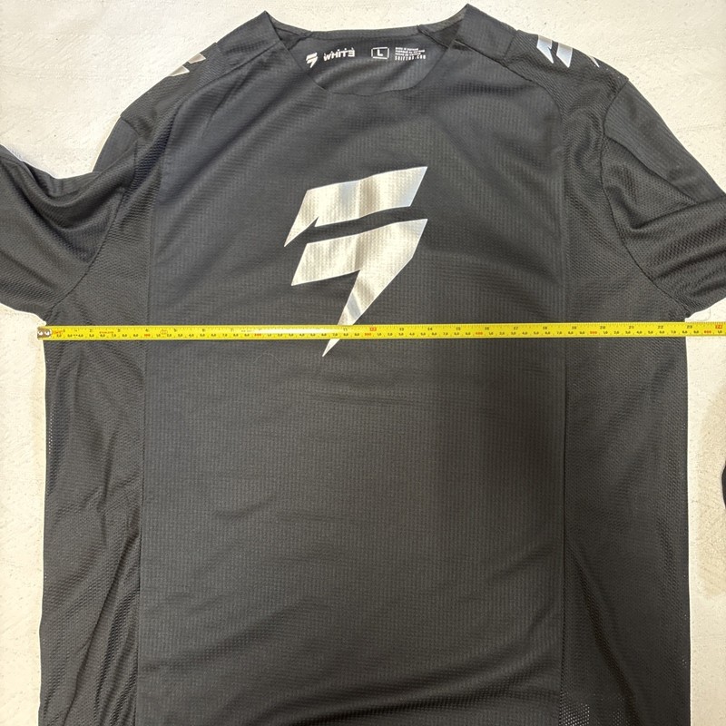 Shift MX Jersey Mens Large Black Silver Motocross Long Sleeve Biker Shirt Racing gallery