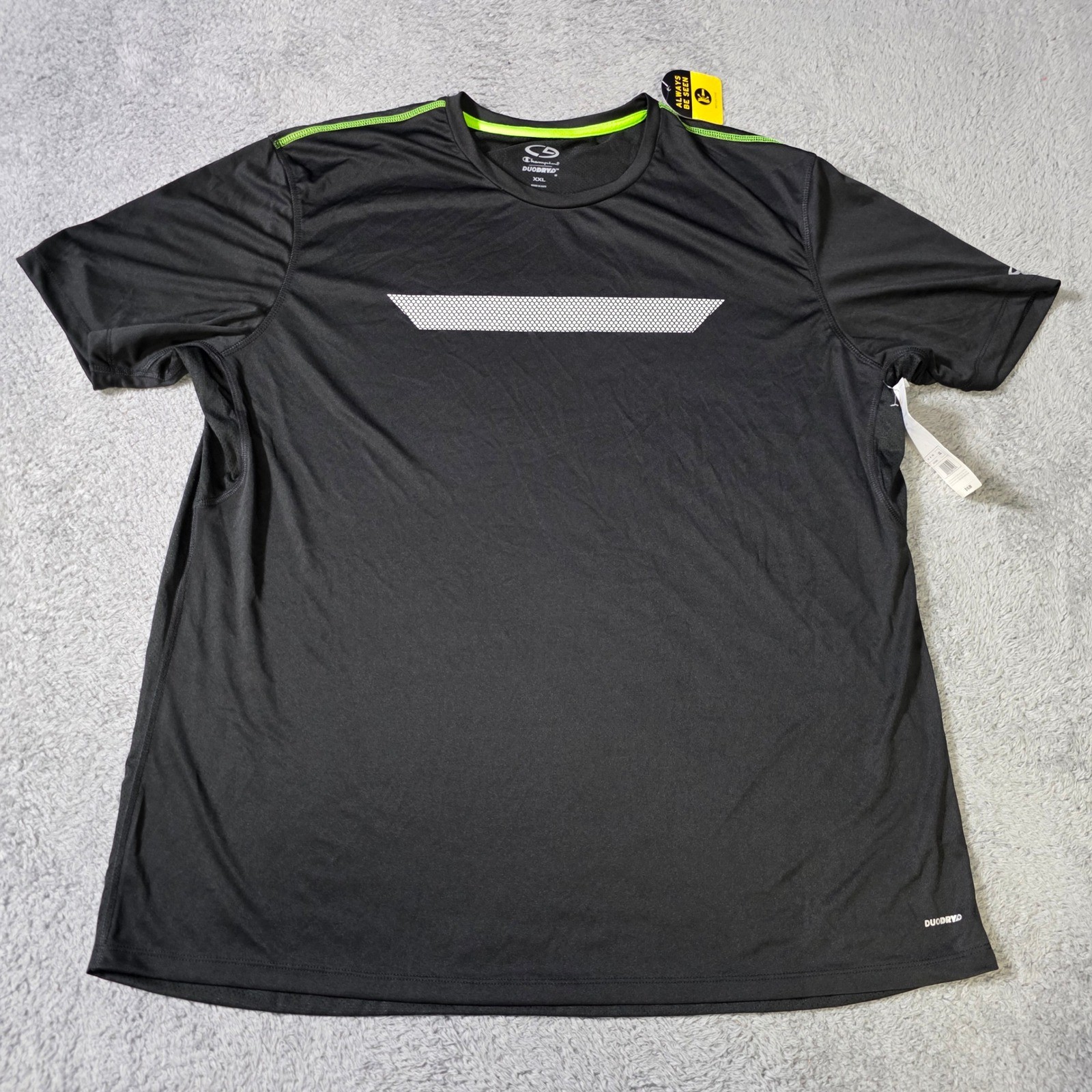 Champion Mens XXL Short Sleeve Tee Ebony Black Duo Dry+ Reflective S9840-AWZ gallery