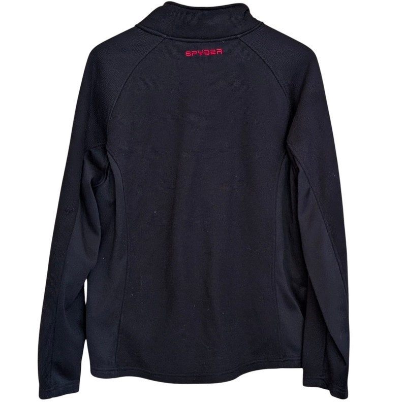 Spyder Black Half-Zip thermal Pullover with Red Accents L Athletic Activewear gallery