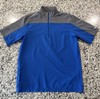 Mizuno Baseball Pullover Warmup Jacket 1/4 Zip Mens S Blue Gray Short Sleeve gallery