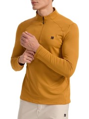 SENBWL Mens Quarter Zip Pullover Fitted Long Sleeve Mock Neck Moisture Wicking