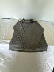 Nike Running Shirt Mens Large Gray 1/4 Quarter Zip Pullover Dri Fit Long Sleeve