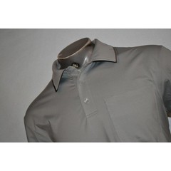 37546 Duluth Trading Golf Polo Shirt Front Pocket Gray Mens Size Medium