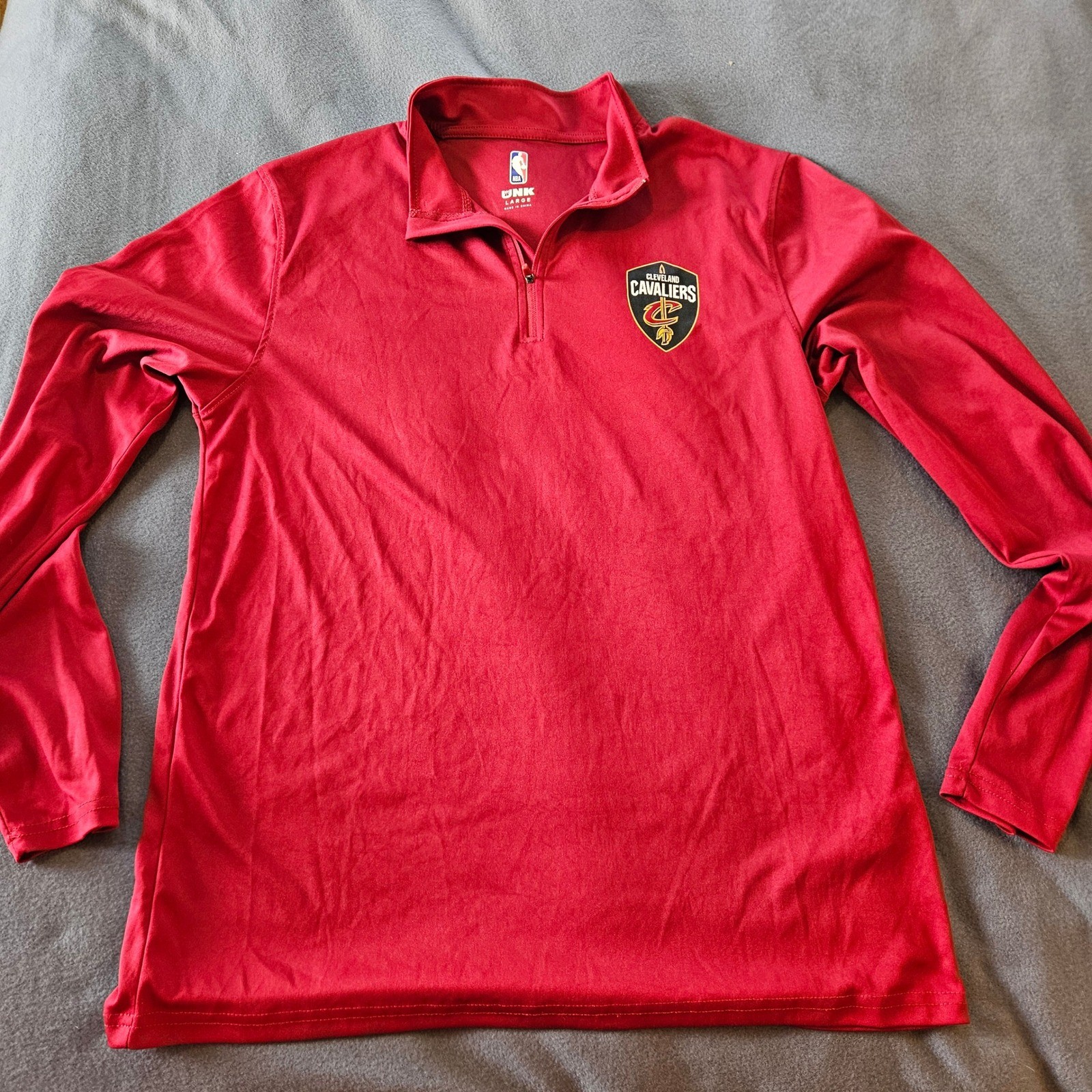 Cleveland Cavaliers NBA 1/4 Zip Long Sleeve Shirt Top Men's Large Red UNK gallery