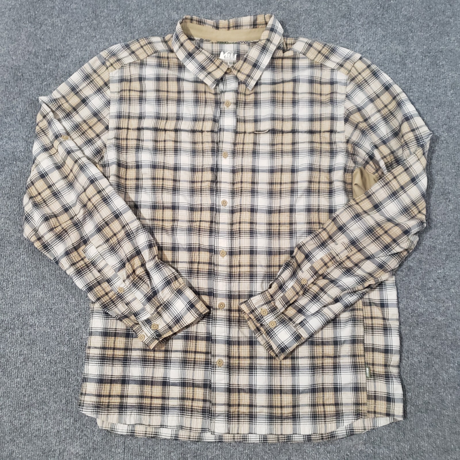 rei co-op button up shirt mens large vented pockets lightweight hiking gorpcore gallery