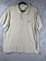 Levi’s Men’s Housemark Polo Shirt in a light beige or tan color XXL