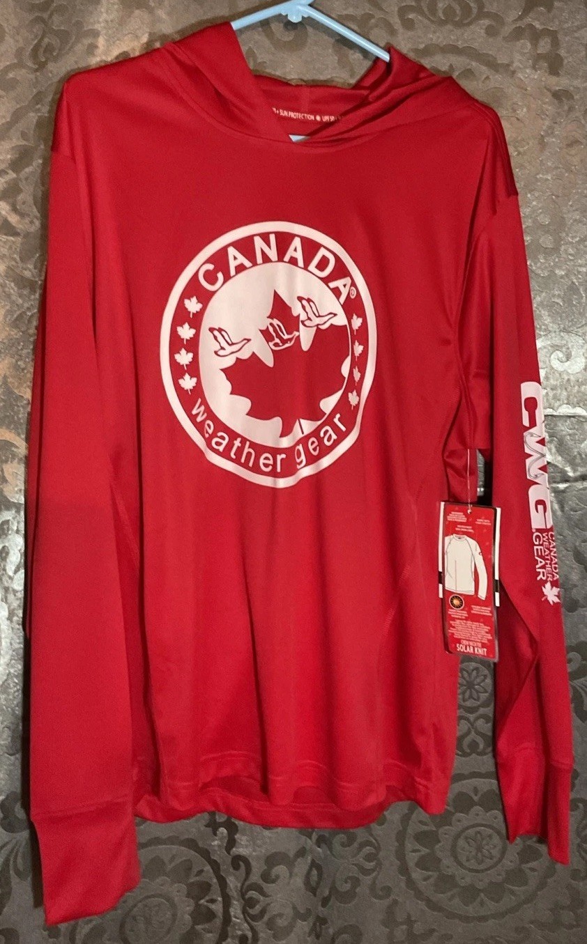 Canada Weather Gear Red Solar Knit Collection 50 UPF Sun Protection Size L NWTs gallery
