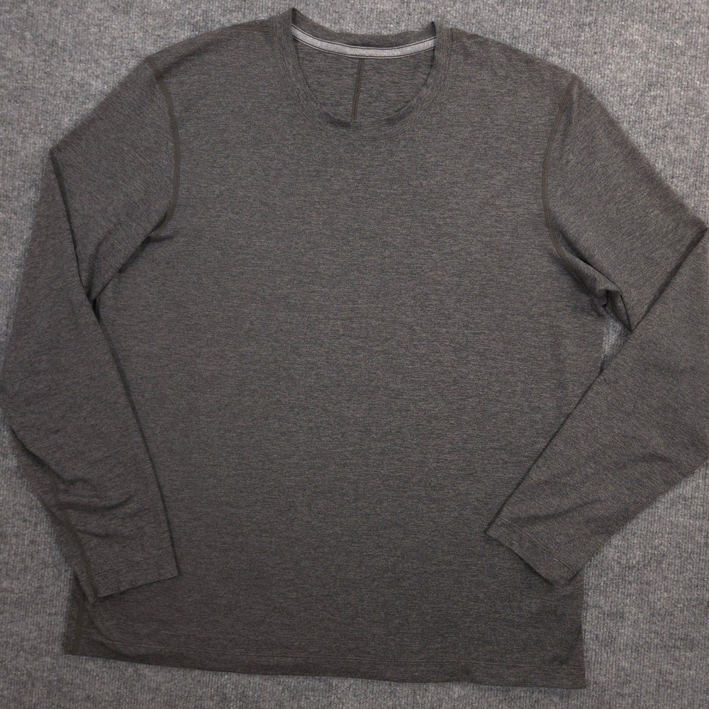 Lululemon 5 Year Basic Shirt Mens XXL Gray Heather Long Sleeve Crewneck Athletic