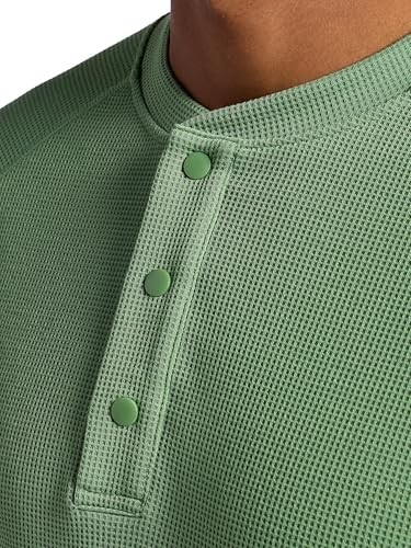 GAM233TL02 Gaiam Men's Cozy & Cool Henley Standard Fit, Size L, Loden Frost gallery