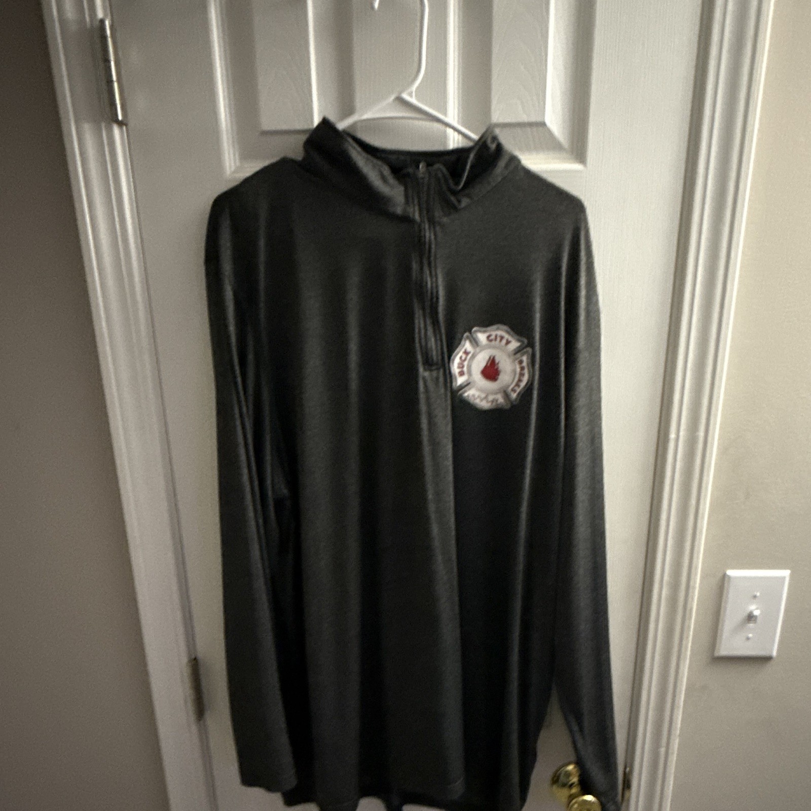 UltraClub Cool & Dry Men’s Pullover 2XL Black Long Sleeve Polyester 1/2 Zip gallery