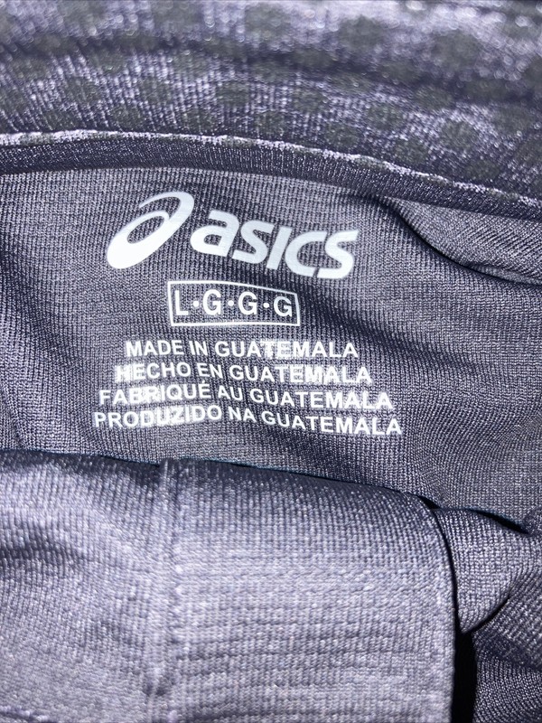 NWT Asics Performance Training Hex 3 Button Polo Men's Large Grey Black gallery