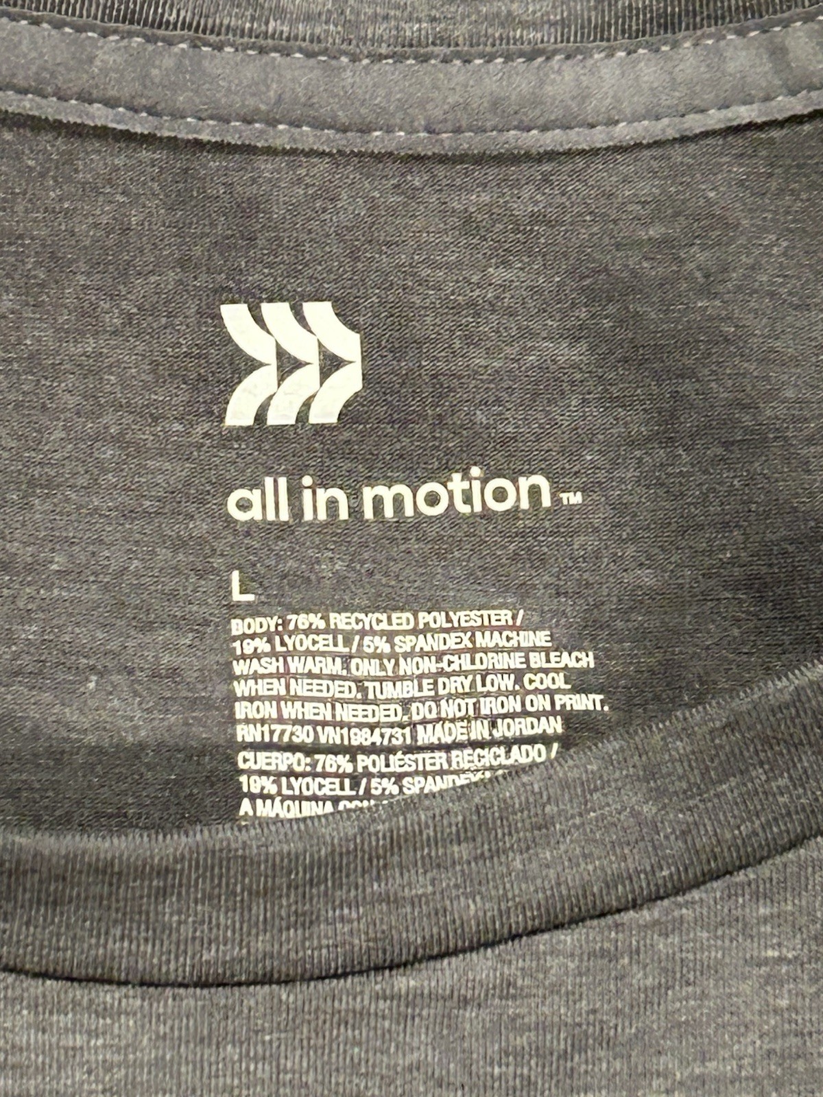 All In Motion Men's Performance Sleeveless Gym Muscle Shirt Gray Large gallery
